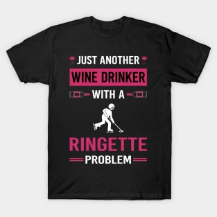 Wine Drinker Ringette T-Shirt